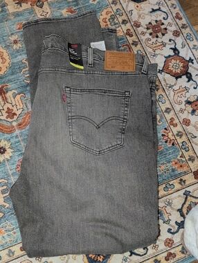 Brand New 512 Levi's Men's Dark Gray Straight Jeans 48/34